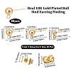 60Pcs 3 Size 202 Stainless Steel Stud Earring Findings STAS-BBC0002-16-2