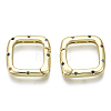 Brass Micro Pave Cubic Zirconia Spring Gate Rings ZIRC-N039-028-NF-1