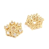 Christmas Brass Clear Cubic Zirconia Beads LS-KK-B186-12G-2