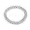CCB Plastic Rhinestone Curb Chain Necklaces NJEW-JN03560-1
