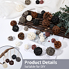 32Pcs 12 Styles Wicker Rattan Balls AJEW-SC0004-30-6