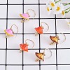 Enamel Mushroom Dangle Stud Earrings JE987C-2