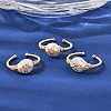 Brass Cuff Open Rings RJEW-D344-03G-1