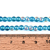 Electroplate Transparent Glass Beads Strands EGLA-Q132-4MM-A04-4