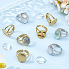DIY Oval Finger Rings Making Kit DIY-BBC0003-16-7