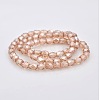 Pearl Luster Plated Glass Faceted Drum Beads Strands GLAA-A032-6mm-PL13-2