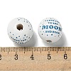 Printed Wood European Beads WOOD-G022-20A-3