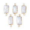 5Pcs Natural Freshwater Pearl Keshi Pearl Rectangle Links Connector Charms FIND-HS0002-63-1