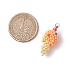 Glass Seed Beaded Ice Cream Pendants PALLOY-MZ00550-03-2