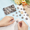 120Pcs 6 Styles Dyed Natural Shell Buttons BUTT-WR0001-42B-3