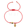 Glass Evil Eye Beaded Braided Bracelets ID6668-6-1