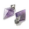 Natural Amethyst Pendants G-K338-10AS-01-2