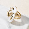 304 Stainless Steel Cuff Open Rings for Women RJEW-F207-02G-01-5