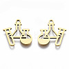 201 Stainless Steel Charms STAS-Q240-042G-2
