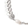 Natural Cultured Freshwater Pearl Beads Link Bracelets BJEW-JB12857-02-3