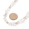 Natural Quartz Crystal Chips & Pearl Beaded Necklace NJEW-JN04008-02-6
