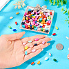 300Pcs Spray Painted Schima Wood Beads WOOD-TA0002-83B-6