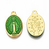 Brass Enamel Pendants X-KK-S345-179C-2