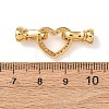 Brass Micro Pave Clear Cubic Zirconia Fold Over Clasps KK-D259-02A-G-3