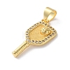 Rack Plating Brass Micro Pave Cubic Zirconia Pendants X-KK-Z079-02G-2