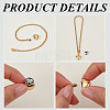 2Pcs 2 Colors Heart Non-Tarnish Stainless Steel Charm Bracelets BJEW-CN0001-22-6