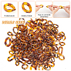 480Pcs 6 Style Transparent Acrylic Linking Rings OACR-DC0001-03-4