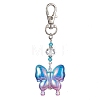 Acrylic Butterfly Pendants Decorations HJEW-JM01595-04-1