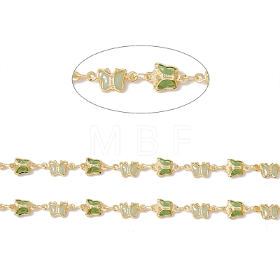 Handmade Eco-friendly Brass Butterfly Link Chain CHC-E025-15G-1