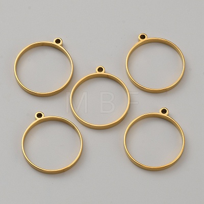 304 Stainless Steel Open Back Bezel Pendants STAS-WH0017-034-1