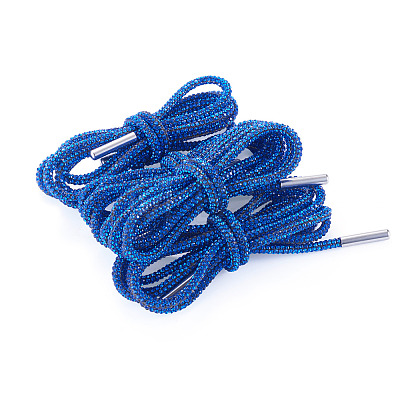4Pcs Rhinestone Round Cord Shoelace FIND-TA0010-44P-01-1