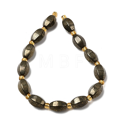 Natural Pyrite Beads Strands G-Z131-E01-01-1