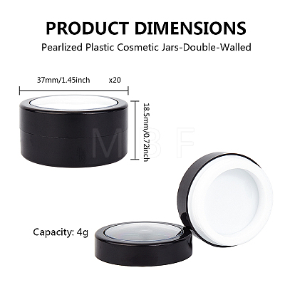Plastic Cosmetics Cream Jar DIY-BC0001-98-1