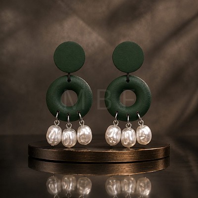 Imitation Pearl Chandelier Earrings WGBB3F3-01-1