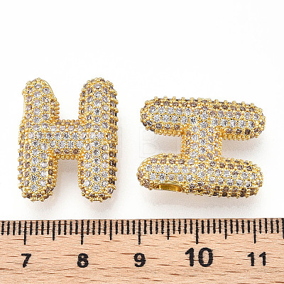 Brass Micro Pave Cubic Zirconia Pendants KK-N254-06G-H-1