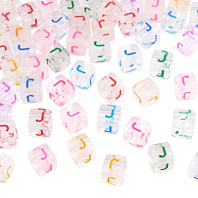 50Pcs Acrylic European Beads MACR-TADJ0001-13J-1