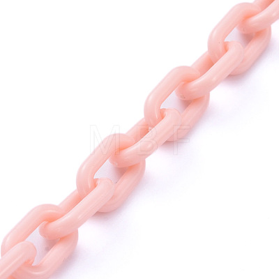 Handmade Opaque Acrylic Cable Chains AJEW-JB00664-07-1