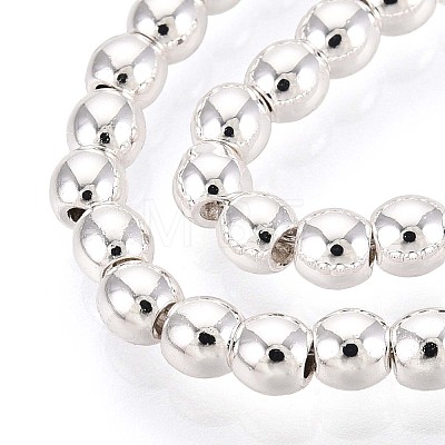 Electroplate Non-magnetic Synthetic Hematite Bead Strands G-Q466-3mm-02-1