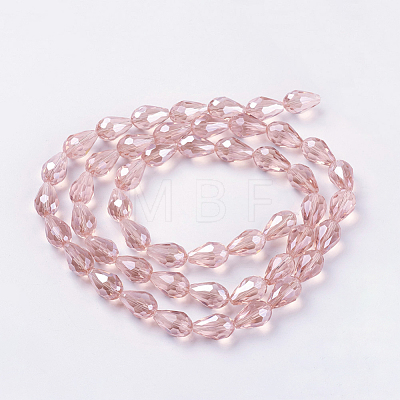 Electroplate Glass Beads Strands X-EGLA-R008-15x10mm-7-1