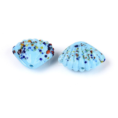 Handmade Lampwork Beads Strands X1-LAMP-T026-03C-1