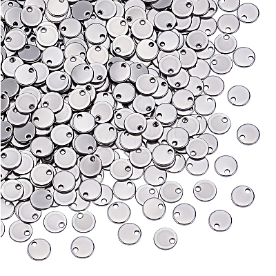 500Pcs 304 Stainless Steel Stamping Blank Tag Pendants STAS-GA0002-27-1