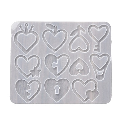 Heart Earrings Pendants DIY Silicone Mold DIY-Q033-06C-1