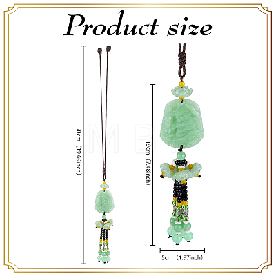 Glass Pendant Decorations HJEW-WH0063-083B-1