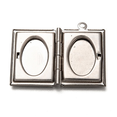 Non-Tarnish 316 Stainless Steel Locket Pendants X-STAS-P267-01P-1