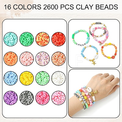 DIY Polymer Clay & Acrylic Beads Bracelets Making Kits DIY-YW0009-58-1