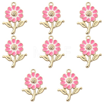 8Pcs Alloy Enamel Pendants ENAM-YW0002-31E-1