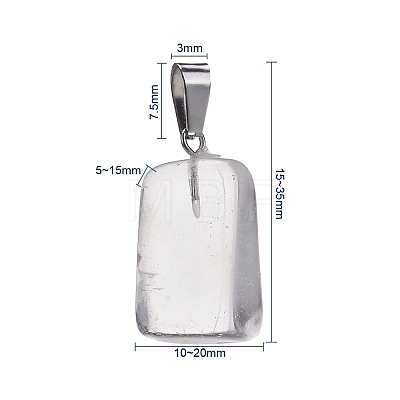 Natural Quartz Crystal Pendants G-CJ0001-33B-1