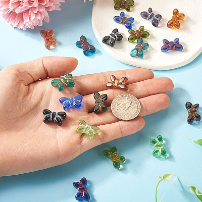 20Pcs Transparent Lampwork Beads FIND-TA0005-47-1