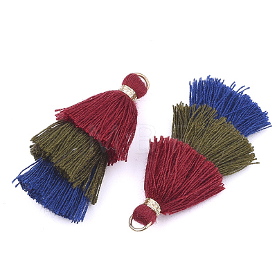 Polycotton(Polyester Cotton) Tassel Pendant Decorations FIND-T018-29-1