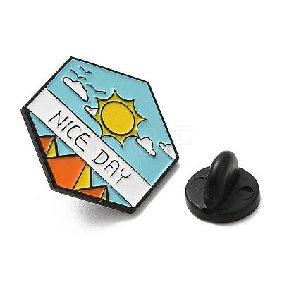 Hexagon Enamel Pins JEWB-K016-04EB-02-1