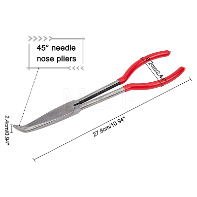 High Carbon Steel Bent Needle Nose Pliers PT-WH0006-04A-1